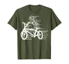 男性のTシャツ自転車の自転車のバイカーサイクリングTシャツの面白いスケルトン