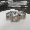 Klassisk kvartsklocka för kvinna Modeklänning Damklockor Guld Silver Färg Band Rostfritt stål Armbandsur 20 mm CA01-2