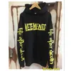 VETEMENTS Black World Tour Hoodies Hommes Femmes Yellow CITY Text imprimé Vetements Hoodie Sleeve Life After Death Sweatshirts Y1201