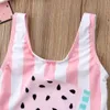 Kids Bathing Ternos Uma peça Melancia Impressão Crianças Swimwear para Meninas Infantia Swimsuit Menina Criança Verão Biquini