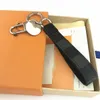 Whole high quality leather key chain fashionable classic bag pendant accessories with box packaging257F