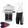 SCOTT Team Ropa Ciclismo Atmungsaktives Herren-Radsport-Kurzarmtrikot, Trägershorts-Set, Sommer-Straßenrennkleidung, Outdoor-Fahrraduniform, Sportanzug S210042087