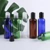 NEW150ML lege ronde kleur Pet Plastic flessen cosmetische containers met schijfkap voor shampoo, lotion, oliën, douchegel, serum rrd12160