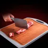 Tvåsidig massivt trähackblock Hållbart antislip Ebony Wheat Stalk Cutting Board Hushåll Köksverktyg Kött Bones Ost JY0007