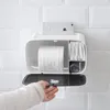 Titular portátil papel higiênico Dispensador montado na parede impermeável Caixa de armazenamento de tecido de banho acessórios 210423