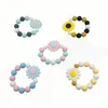 2021 Sunflower Baby Silicone Teether Silicon Teething Molar Stick Fashion Armband Toy för barn