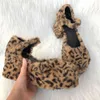 섹시한 표범 하이힐 여성 펌프 라운드 발가락 두꺼운 발 뒤꿈치 메리 제인 신발 여성 방수 플랫폼 Zapatos de mujer 210413