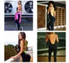 Sportkläder Baklösa kostym Träningsdräkt för kvinnor som kör Tight Dance Swear Gym Yoga Set 210813