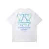 Męskie Lato T Shirt z sercem Oczy Wzór chłopcy Oversize Tees Damskie Dazzle Topy Party School Odzież