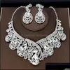 Earrings & Necklace Jewelry Sets Luxury Imitation Earring Indian Bride Set, Sierden Asori, 2 Sets, Brand Drop Delivery 2021 Kizip