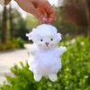 Sheep Plush Keychain pendants creative cute car key chain lovers cartoon bag Pendant stuffed dolls Kids Toys Baby Birthday Gift For Children