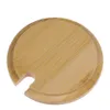 أغطية كاب الخيزران 82 ملليمتر 106 ملليمتر قابلة لإعادة الاستخدام خشبي ميسون جرة كوب كأس القهوة LLD12402
