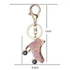 Keychains Keyring Bag Charm Pendant Keys Holder Roller Skates Shoe Crystal Keychain Jewelry Key Chain Women Girl Gifts AC889 Fred22