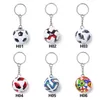 3D Sports Football Key Chaveiro Lembranças PU Couro Keyring Para Homens Fãs de Futebol Keychain Pingente Boyfriend Presentes G1019