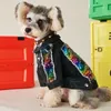 Autumn Winter Dog Apparel Fashion Sequins Pet Denim Jacket Outdoor Personality Casual Puppy Coat for Teddy Bichon Schnauzer