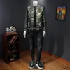 Mens Jacket 2023 Spring and Autumn New Jacquard broderi tidvatten stativ krage stilig baseball uniform topp s-4xl261m