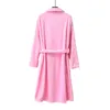 Women's Sleepwear Flannel Nightgown Roupão Autumn Winter Ladies Thickening Warmth Cute Cartoon Style Women Robe Coral Fleece Homewear