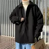 Erkek yünleri sıcak moda katı gündelik dış giyim kış kısa yün ceket sokak aşınması gevşek Koreli erkek all-mwch harajuku viol22