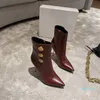 women black leather ankle boots Nylon high heels dress shoes Bootis Designer winter shoe bouch attached ankles with box