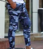 Color Camo Camouflage Cargo Spodnie 2019 Mężczyźni Kobiety Casual Streetwear Kieszenie Jogger Niebieski Taktyczne Spodnie dresowe Hip Hop Spodnie P0811