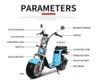 EEC certificado scooter elétrico pneu largo 1500w motor adulto citycoco suporta freio de óleo, luz LED, sinal de volta, etc. Adequado para homens e mulheres