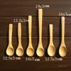 30st / lot 19cm Wooden Spoon Ecofriendly Japan Porslin Bamboo skedar kaffe Honey Tea Slev Omrörare Porslin ScoopZC264