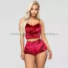 Fashion dames 2pcs pyjamas Velvet Sleepwear sets sexy spaghetti bretelles