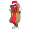 Costume de mascotte de hot-dog d'Halloween Personnage de thème de bande dessinée de haute qualité Carnaval Festival Déguisement Xmas Adultes Taille Fête d'anniversaire Tenue de plein air