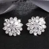 Śliczne Flower Lab Diamond Stude Kołek Realut Sterling Sier Jewelry zaręczynowe kolczyki ślubne dla kobiet prezent na przyjęcie dla kobiet
