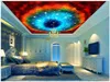 Wallpapers Custom PO 3D Wallpaper plafond muurschildering fantasie melkachtige manier Super Big Sky Eye Room Decor Muurschilderingen voor muren