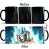 1PC Creative Classique Anime Couleur Changeante Tasse À Café Tasse Magique Tasses En Céramique Tasses À Lait Tasses À Café Drinkware Cadeau 210804