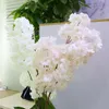 Decoratieve bloemen kransen kunstmatige zijden sakura roze kersenbloesem plastic tak voor bruiloft huis winkel decoratie witte nep s