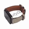 2021 Armbandband för Apple Watch SE Serie 38 / 40mm 42 / 44mm Iwatch 6 5 4 3 2 1 Klockband Genunin Läderspänne Armband B04