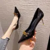 Dress Shoes Women Fashion Sweet Green Pu Leather High Heel For Night Club Party Lady Classic Office Pumps