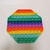 Jumbo Rainbow Poppers Board Sensory Fidget Leksaker Stor storlek Push Bubble Bubble Popper Pad Ångest Spänning Reliever Poo-sitt skrivbord pusselfinger roligt h413gxn