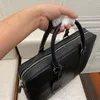 Портфоны мужские черные кожаные бизнес-портфель сумка роскошный модный мешок мешок плечо