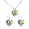 Мода аксессуар новых серии Dolphin Set Сердце Серьги Ожерелье Мать и Детские Ювелирные Изделия 1irooo