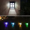 RGB LED Solar Wall Street Light Automatisk lampa Vattentät Utomhus Trädgård - RGB + Kallvit
