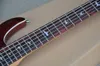 Factory Custom 5 snaren elektrische basgitaar met vogelsinlays, 2 pickups, kan worden aangepast