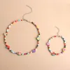 Girocolli Boemia fatti a mano in acrilico con perline di frutta girocollo collana a catena set di braccialetti per le donne ragazza festa di nozze regalo di gioielli di moda