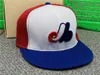 2021 Монреаль. Equipado sombreros guay Caps b￩isbol Adulto Pico Plana Gorra ajustada Хип-хоп hombres mujeres completa cerrado hat azul blanco rojo