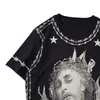 2023 Herrstylist T Shirts Portrait Print Fashion Men Summer Kort ärmar Högkvalitativa män Kvinnor T Shirt Size S-2XL