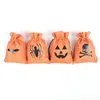 10 * 14cm / 3,9 * 5,5 pouces Halloween Gift Bat Bat Pumpkin Skull Burlap Burlap Candy DrawStrings Sac Pocket Treat Snacks Sac de rangement Sacs Cookie Pouche Kids Trick or Treat TE0074