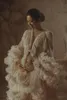 Великолепные платья для беременных выпускного вечера с длинными рукавами Вечерние платья Кримоно Беременная вечеринка Питание женское халат Sheer Nightgown