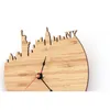 벽시계 천연 대나무 요크 시계 스카이 라인 디자인 시계 기념 첨탑 장식 현대 도시