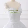 Prawdziwe obrazy Suknie ślubne Koronkowe Aplikacje Suknie Ślubne Vestido De Princess Beach Dress Ball Suknia