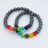 8mm Natural Black Stone Stone Fios de Charme Balance Pulseiras de Equilíbrio para Mulheres Menino Jóias de Yoga do Clube de Partido