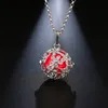 Aromatherapy Essential Oil Diffuser Necklaces Rhinestone Daisy Locket Pendants Necklace Fashion Jewelry