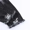 Kadınlar Slim Fit Kot Erkek Arkadaşı Yırtık Sıkıntılı Ayak Bileği Denim Pantolon