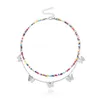 Bohemian colorido grânulos acrílico cadeia gargantilha colares na moda multilayer borboleta borboleta colar para mulheres fashion jewelry presente